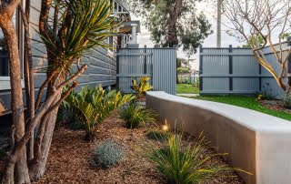 Native grasses garden bed